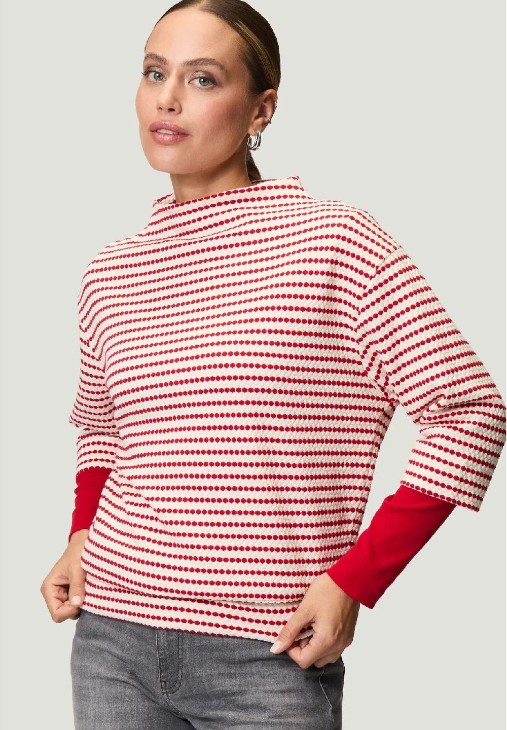 zero Sweatshirt 3/4-Arm Stehkragen für Damen Super Rabatt