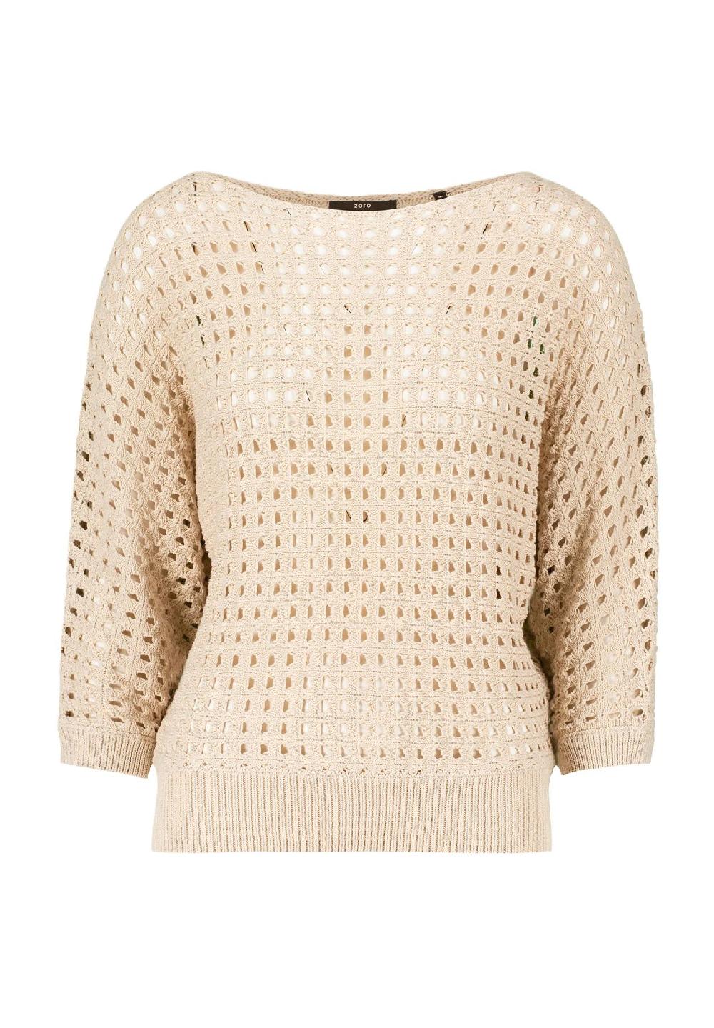 zero Pullover Dreiviertelarm Rundhalsausschnitt für Damen Clearance-Verkauf