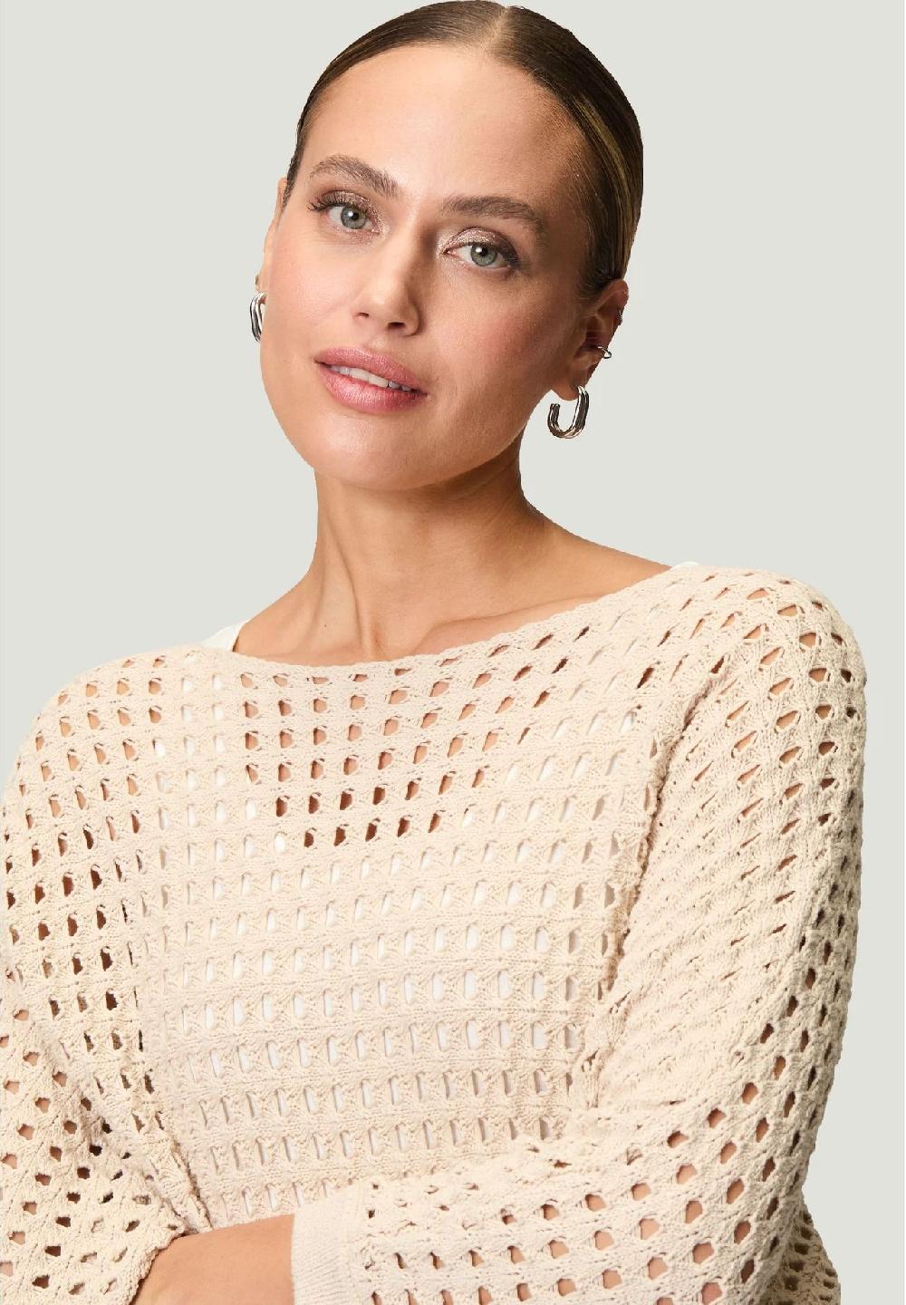 zero Pullover Dreiviertelarm Rundhalsausschnitt für Damen Clearance-Verkauf