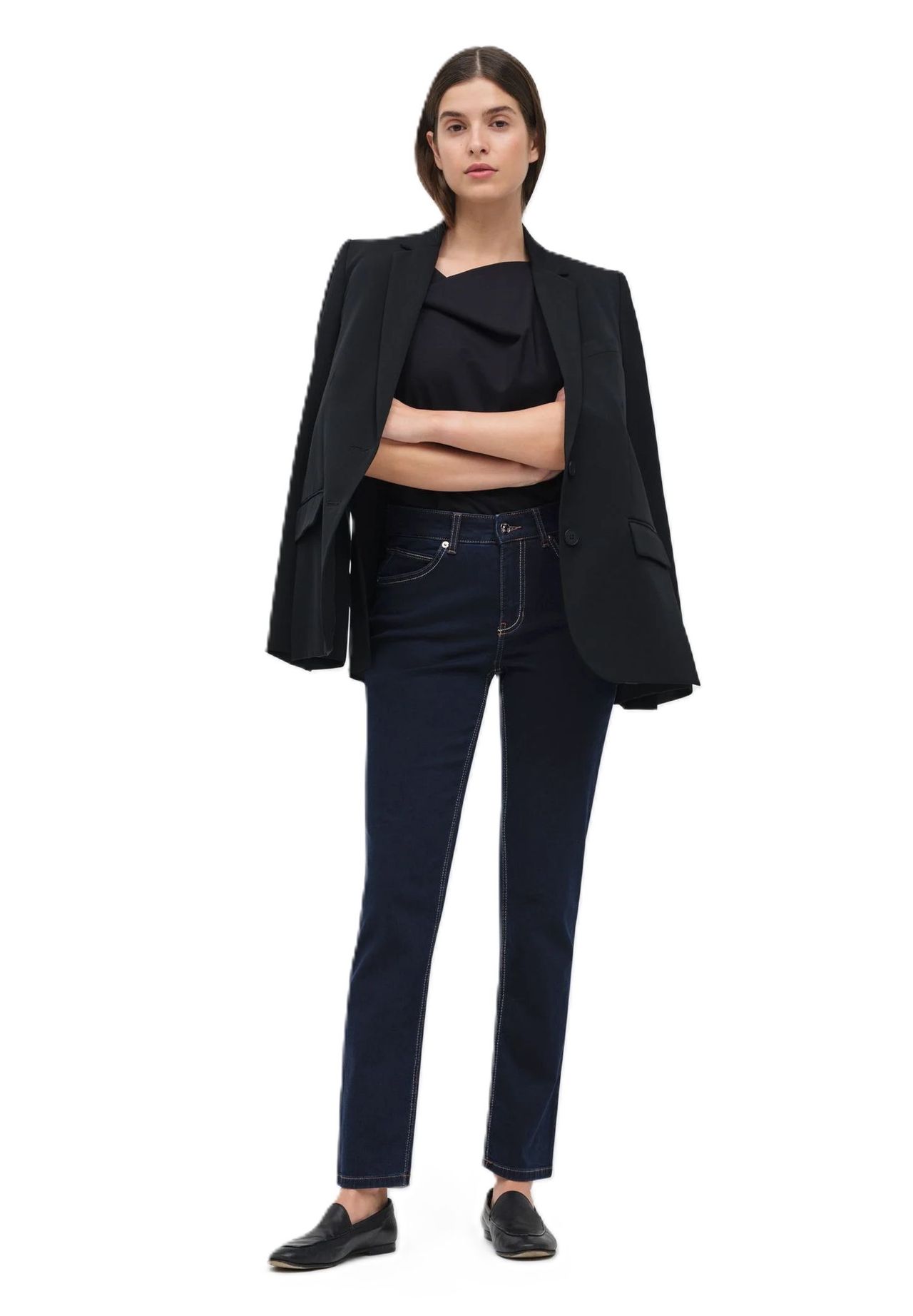 MAC Melanie Jeans Straight Fit Gürtelschlaufe für Damen Hotsell