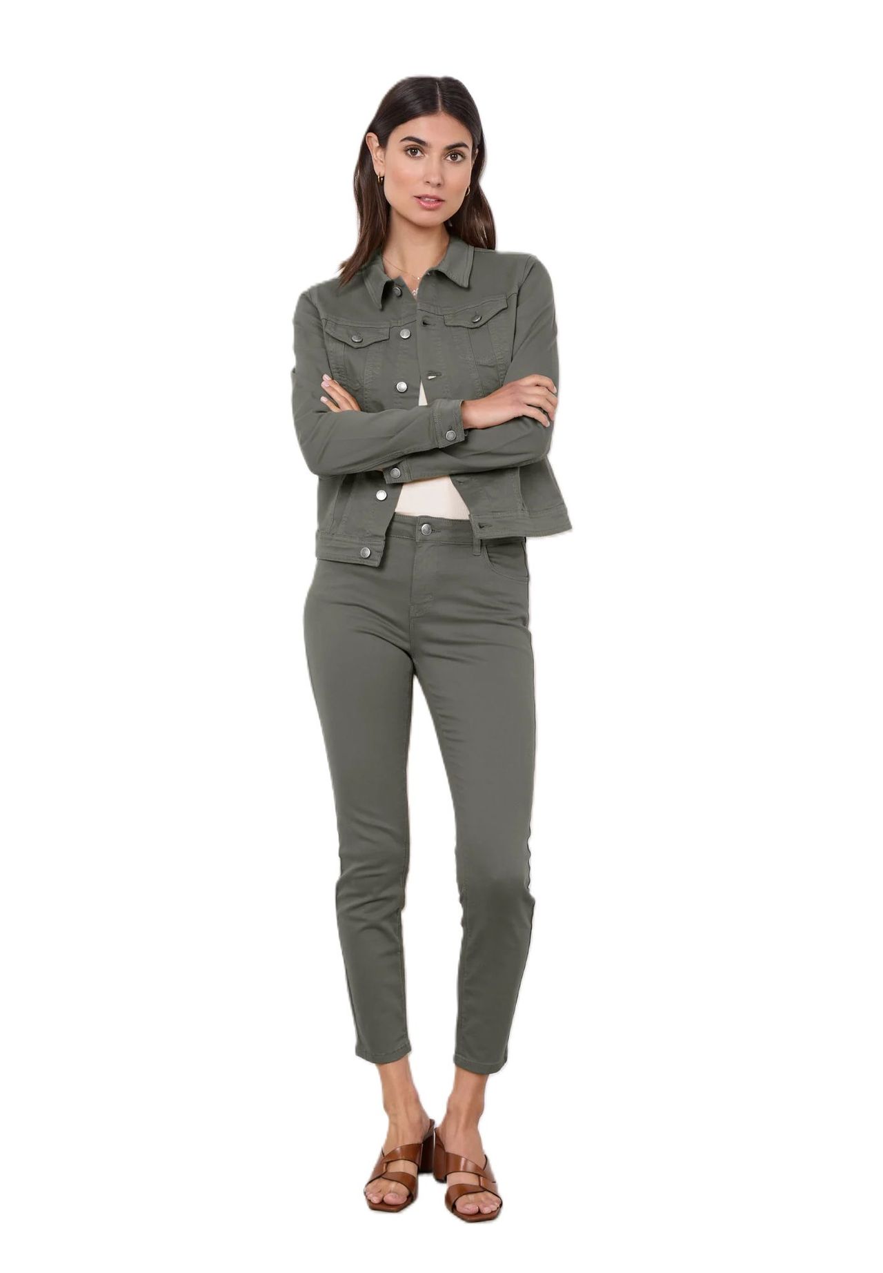 SOYACONCEPT Jeansjacke "SC-Erna 2" Brusttaschen Knopfleiste für Damen im Angebot