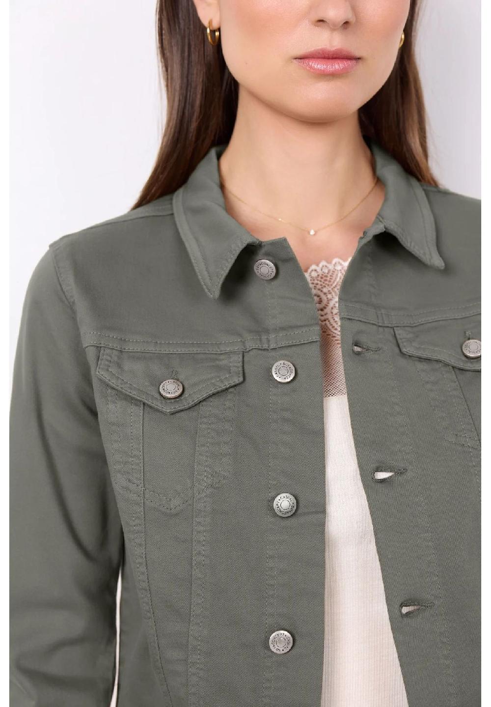 SOYACONCEPT Jeansjacke "SC-Erna 2" Brusttaschen Knopfleiste für Damen im Angebot