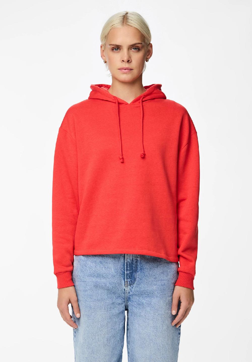PIECES Hoodie Kapuze mit Kordelzug Rippbündchen für Damen Black Friday