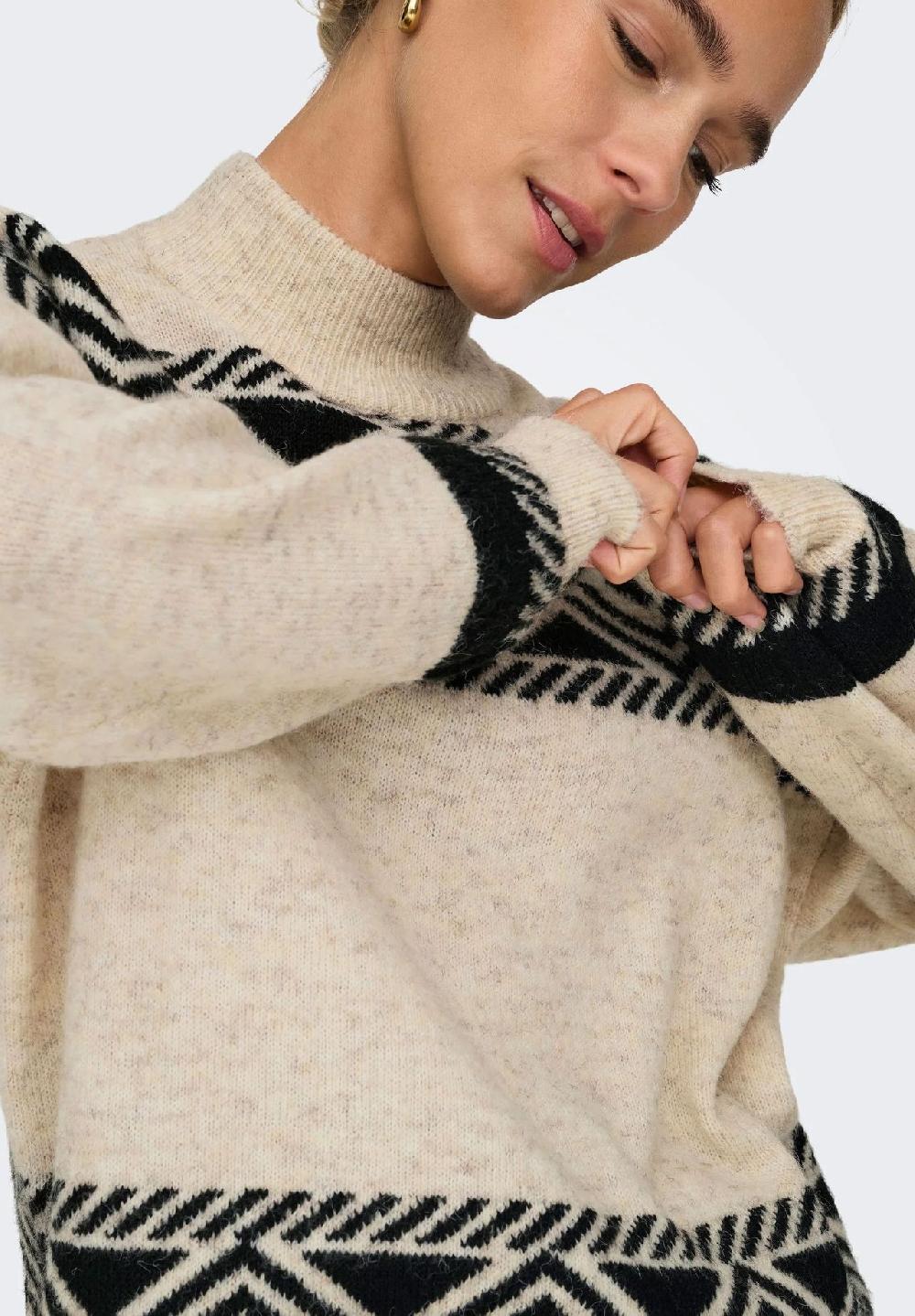 ONLY® Strickpullover "Victor" Stehkragen für Damen Heißer Verkauf