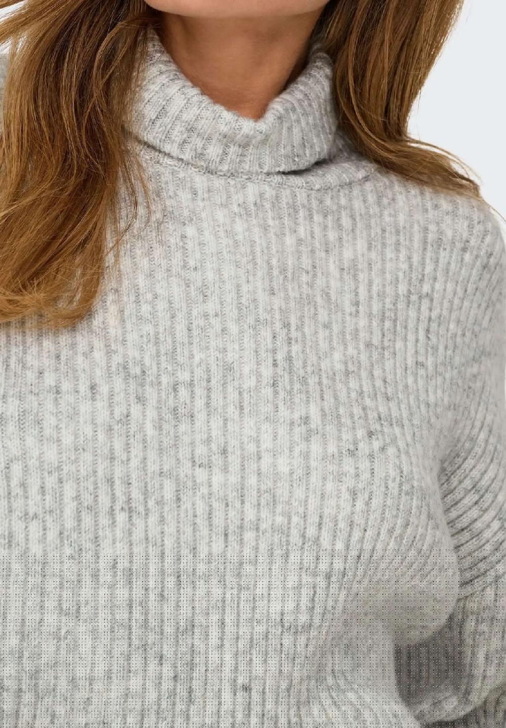 ONLY® Rollkragenpullover "Melanie" Rippbündchen für Damen Top Angebot