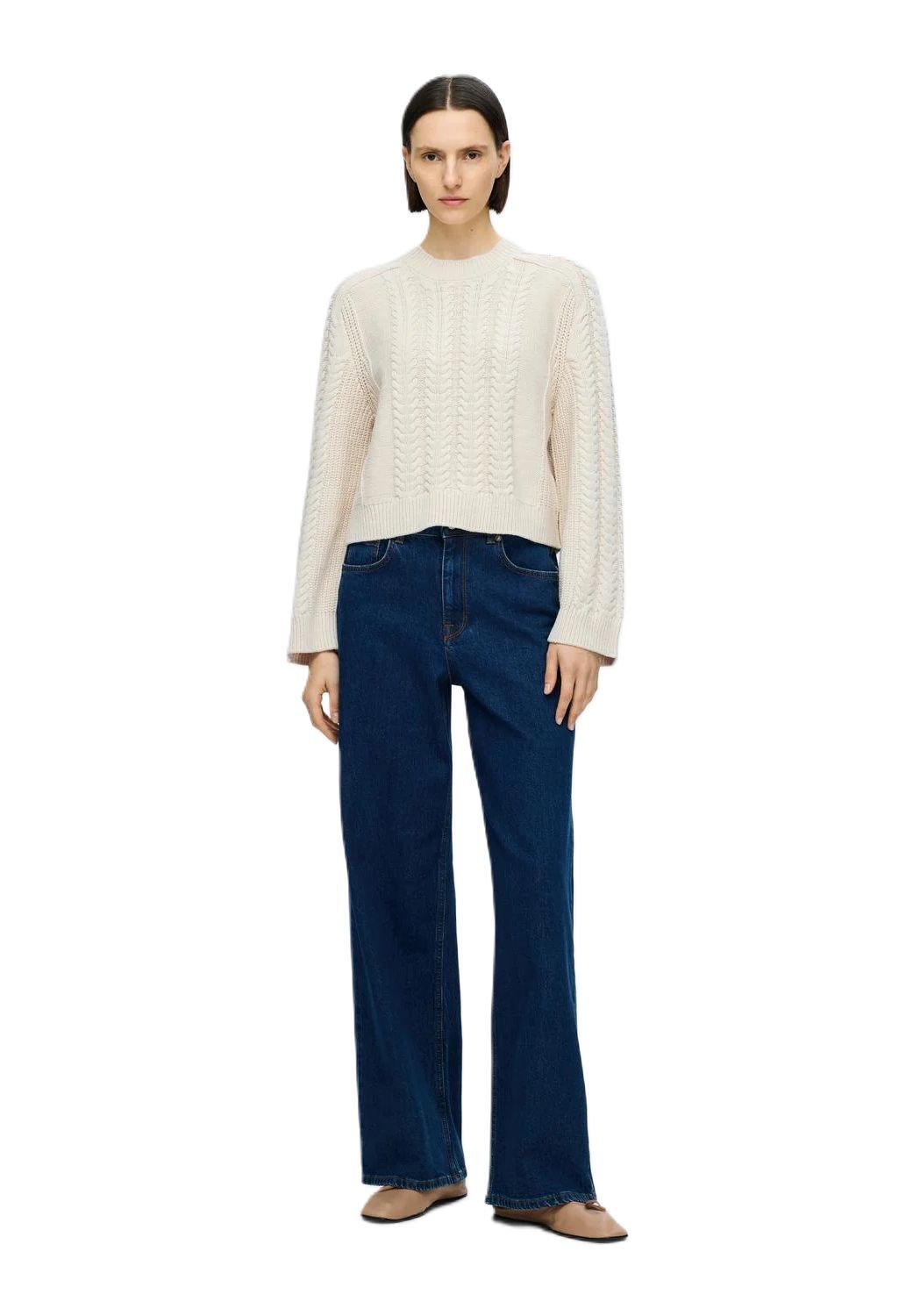 SELECTED FEMME Pullover "Birte" Rippbündchen für Damen Exklusive Angebote