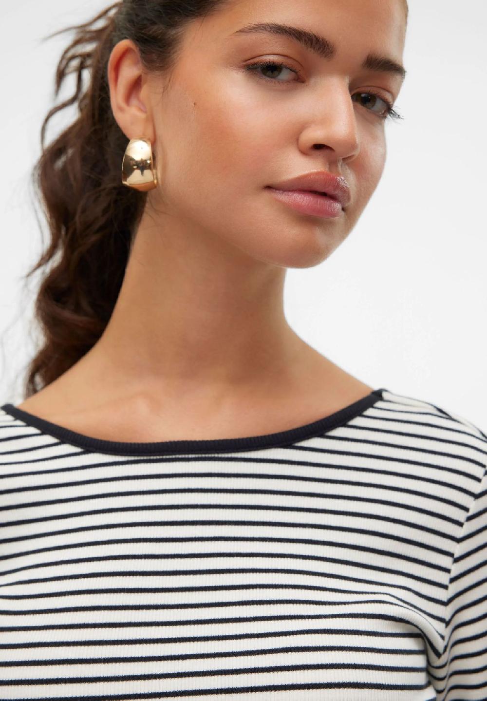 VERO MODA® Langarmshirt "Chloe" U-Ausschnitt für Damen Neuheiten