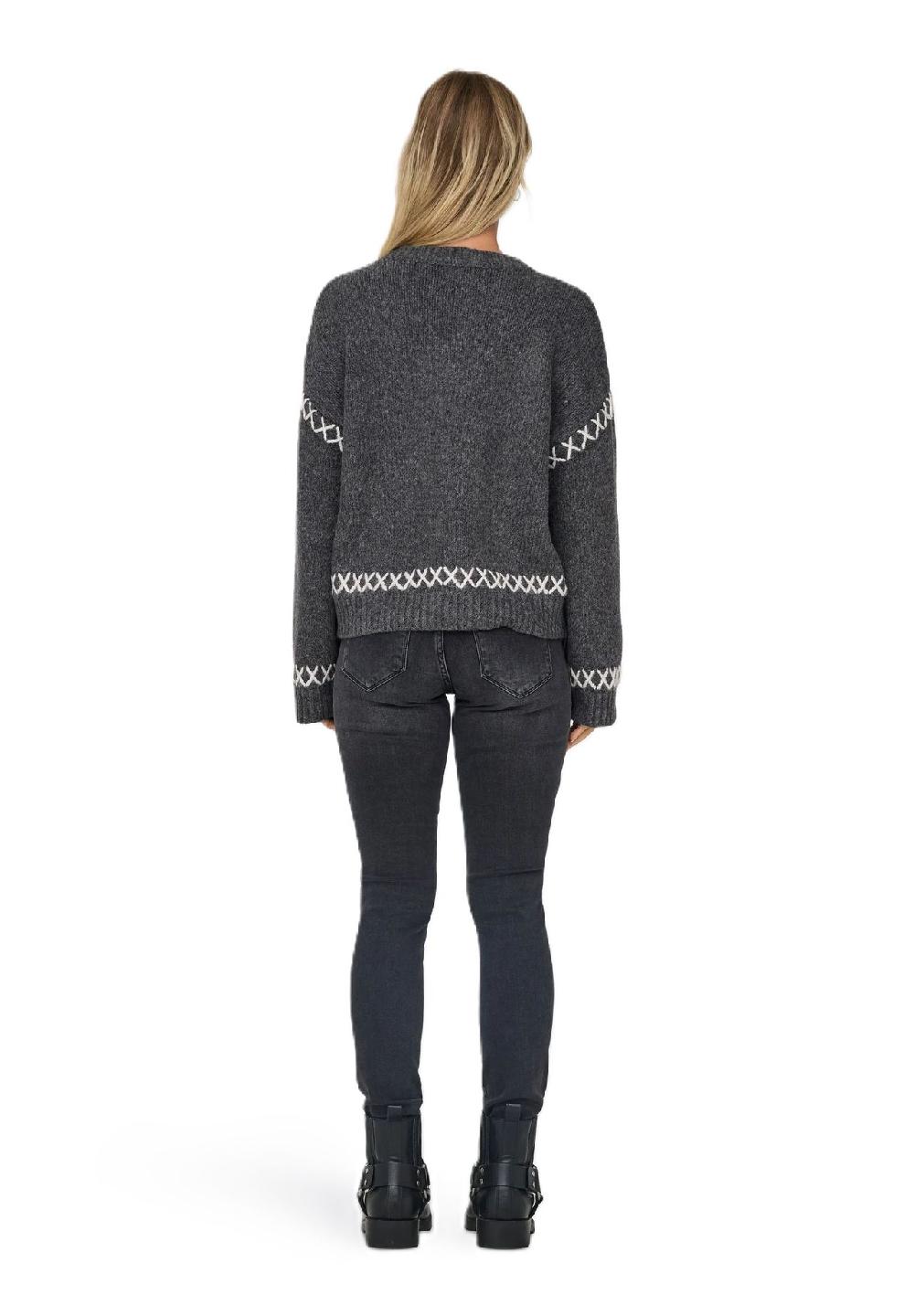 ONLY® Strickpullover "Amanda" Ziernähte für Damen Räumungsverkauf
