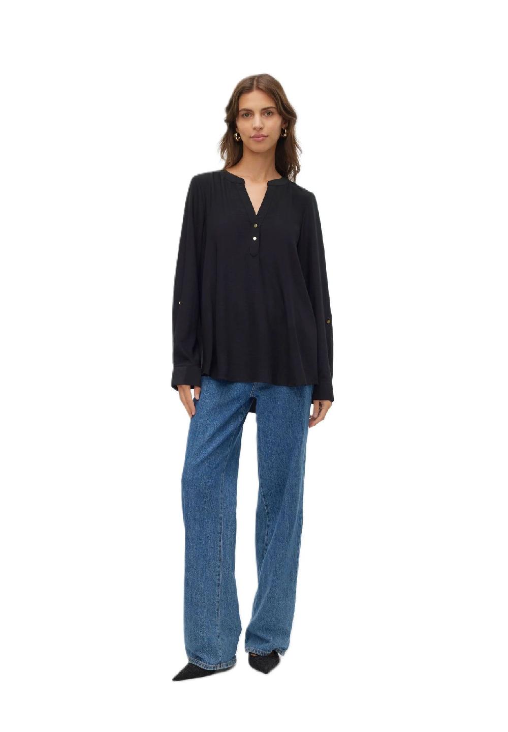 VERO MODA® Blusenshirt Split-Neck für Damen Tägliche Deals