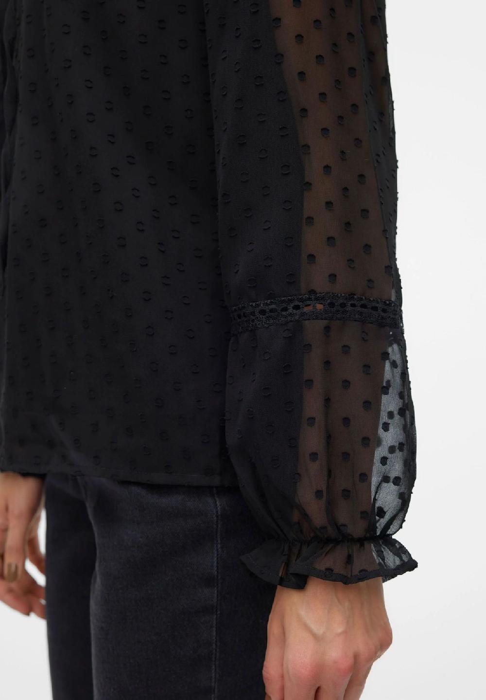 VERO MODA® Shirtbluse "Leah" Schlüsselloch-Ausschnitt für Damen Riesige Ersparnisse