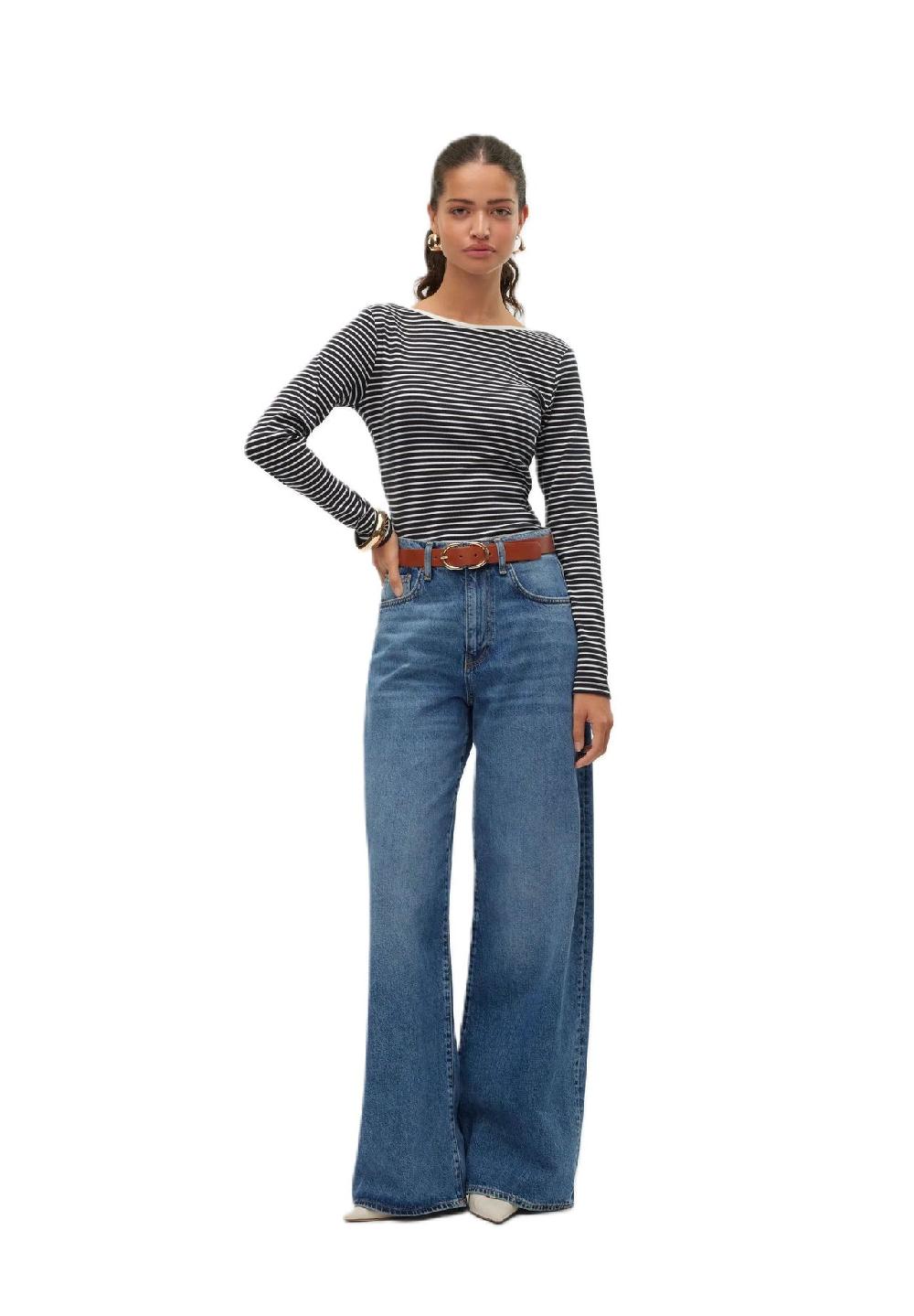 VERO MODA® Langarmshirt "Chloe" U-Ausschnitt für Damen VIP-Rabatte