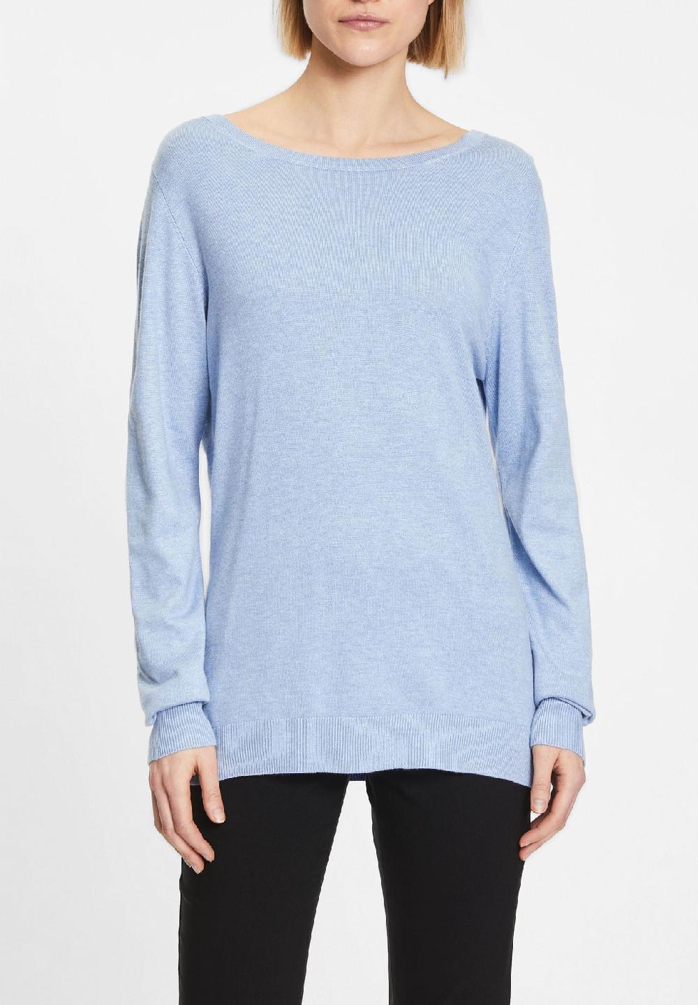 GALERIA essentials Pullover "Elea" U-Boot-Ausschnitt Rippbündchen für Damen Bis zu 50% Rabatt