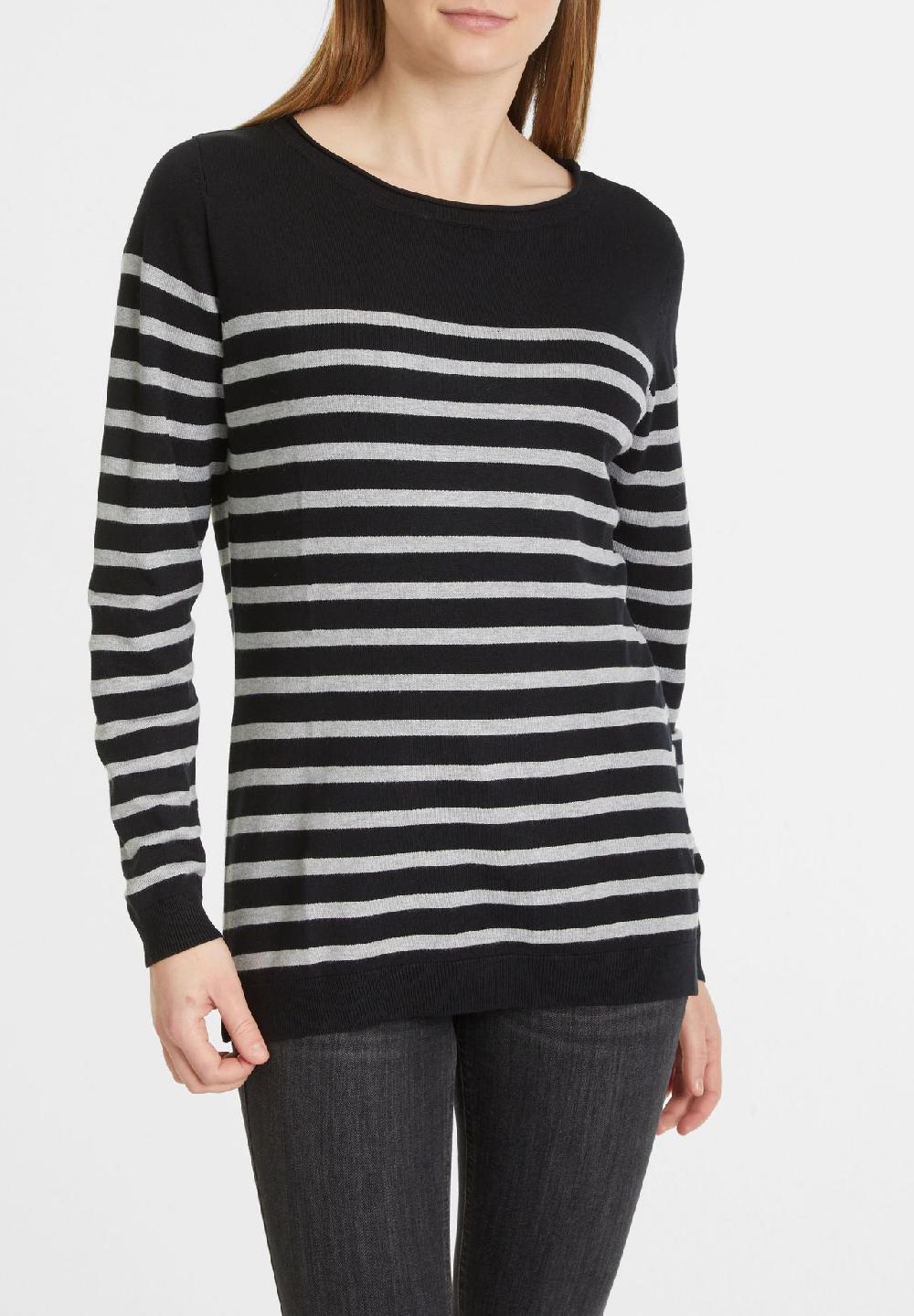GALERIA essentials Pullover Rippbündchen Langarm Streifen für Damen Bis zu 60% Rabatt