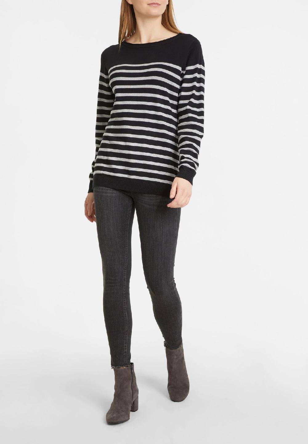 GALERIA essentials Pullover Rippbündchen Langarm Streifen für Damen Bis zu 60% Rabatt