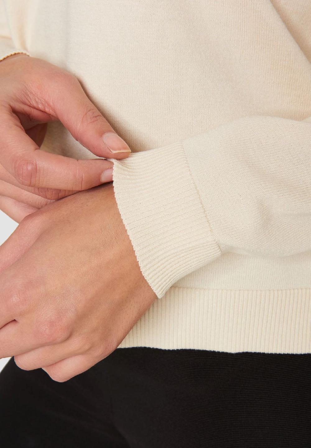 MANGUUN collection Pullover V-Ausschnitt Rippbündchen für Damen Vierteljährliche Förderung