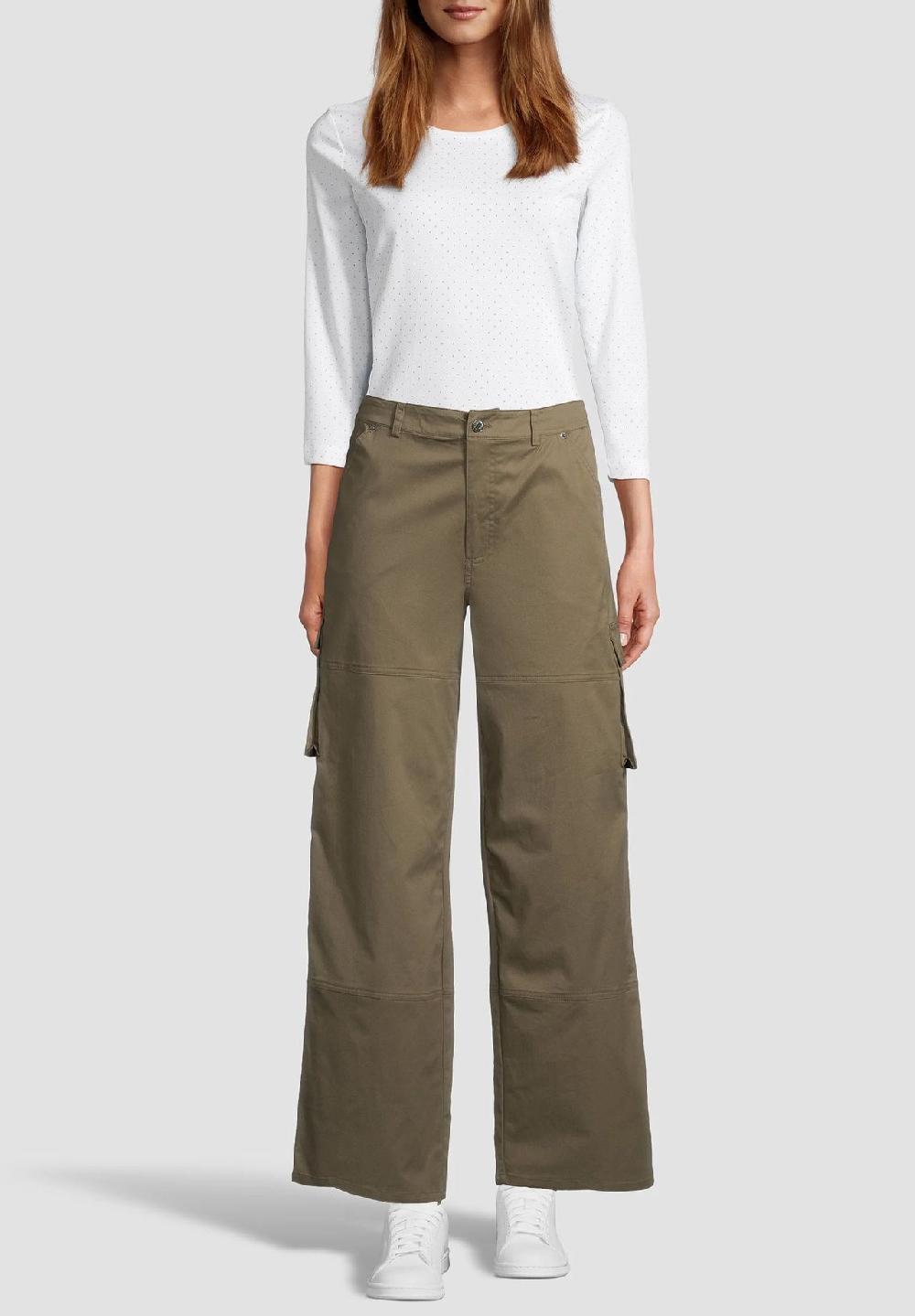 MANGUUN Cargohose Baumwolle-Stretch knöchellang für Damen Hotsell