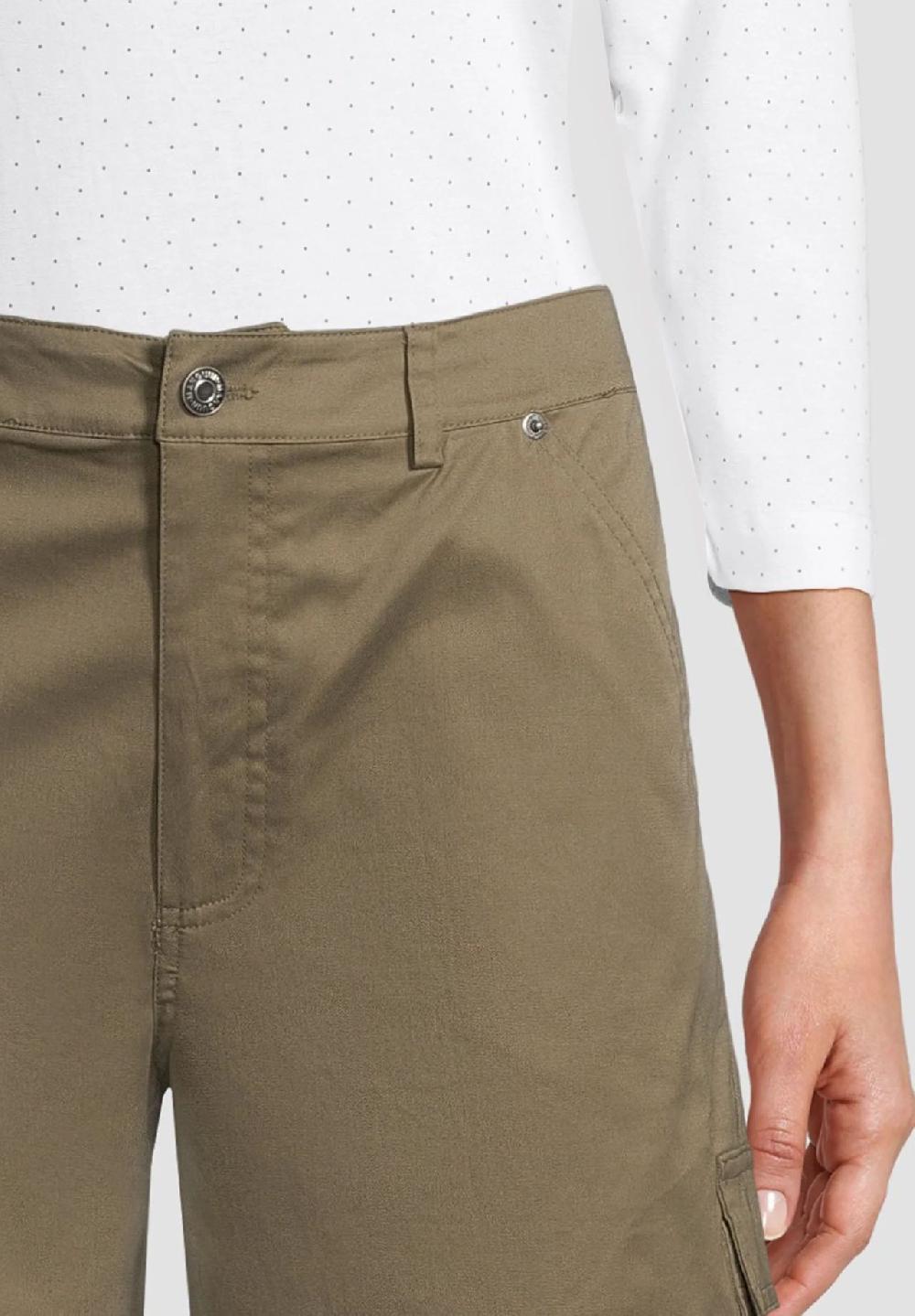 MANGUUN Cargohose Baumwolle-Stretch knöchellang für Damen Hotsell