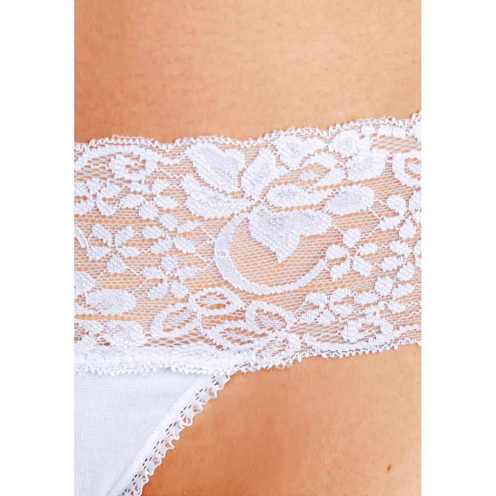 Vivance String (3er-Pack) aus elastischer Baumwolle mit floraler Spitze ▷ für Bis zu 65% Rabatt