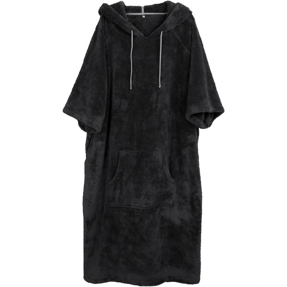 my home Badeponcho »Lillou ideal für Sauna Spa & im Urlaub« (1 St.) weich und kuschelig Fleece Unisex für Damen und Herren Surfponcho Fabrikladen