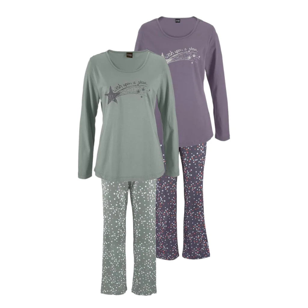 Vivance Dreams Pyjama (4 tlg. 2 Stück) mit Sternenprint kaufen Hotsell
