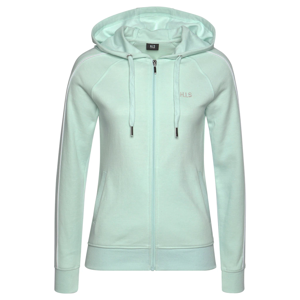 H.I.S Sweatjacke mit Piping an den Ärmeln Loungeanzug Versandkostenfrei