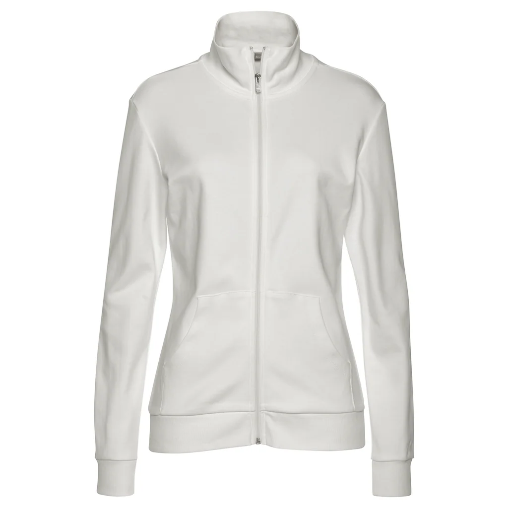 Bench. Loungewear Sweatjacke mit glänzender Logostickerei am Stehkragen Loungeanzug Neueste Mode