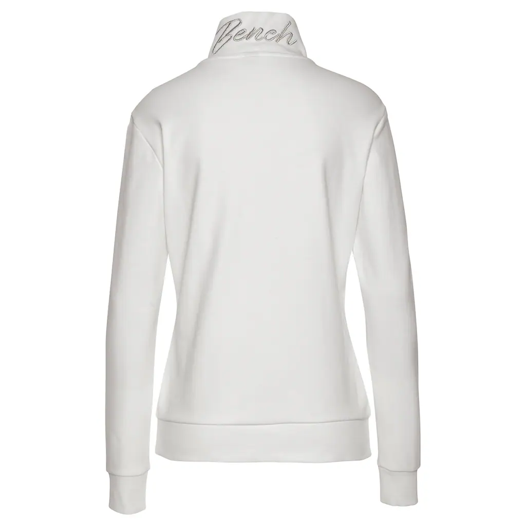 Bench. Loungewear Sweatjacke mit glänzender Logostickerei am Stehkragen Loungeanzug Neueste Mode