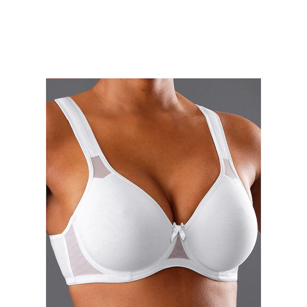 petite fleur T-Shirt-BH mit Bügel und Netzeinsätzen Basic Dessous ▷ für Bestseller
