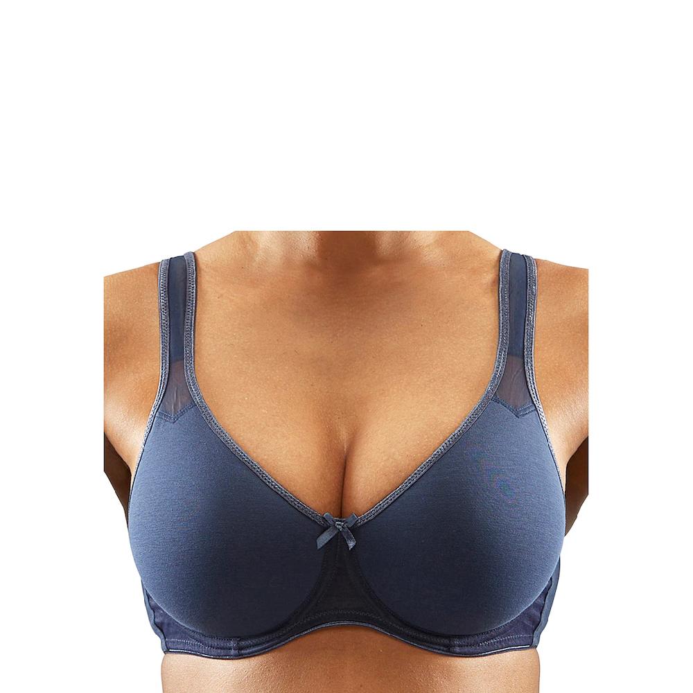 petite fleur T-Shirt-BH mit Bügel und Netzeinsätzen Basic Dessous ▷ für Bestseller