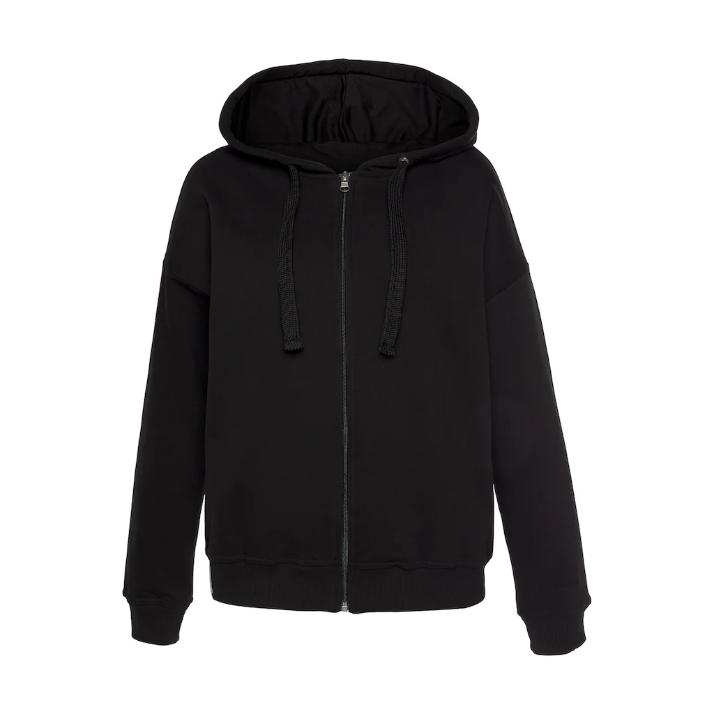 LASCANA Sweatjacke aus organischer Baumwolle Loungewear Im Verkauf