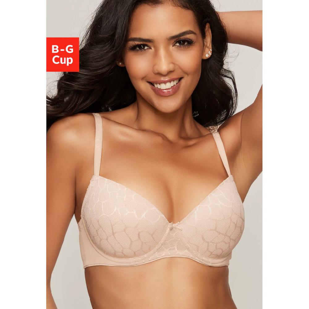 LASCANA Schalen-BH »Chiara« mit graphischem Netz-Muster Dessous online kaufen
