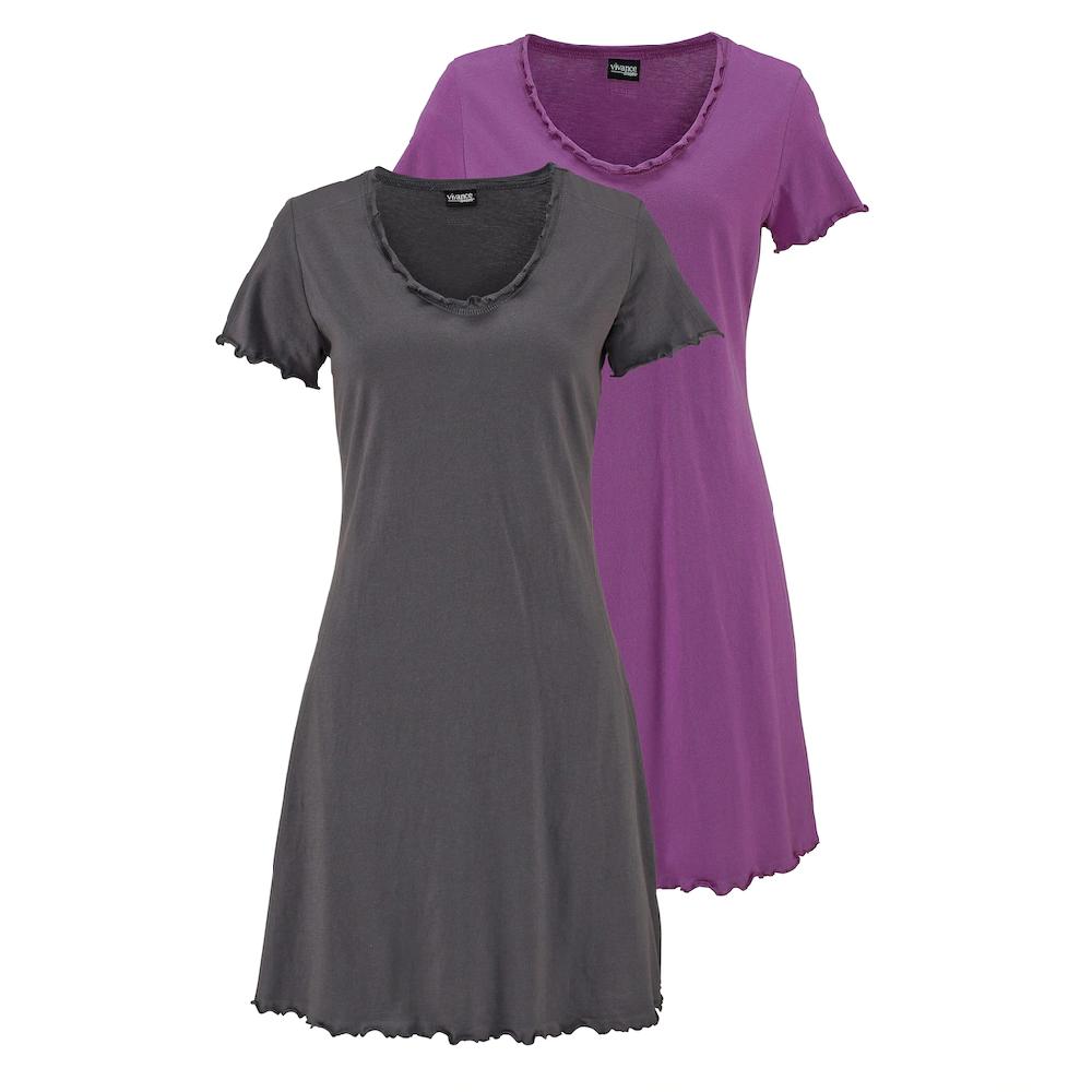 Vivance Dreams Nachthemd (2er-Pack) mit Kräuselrändern kaufen Hotsell