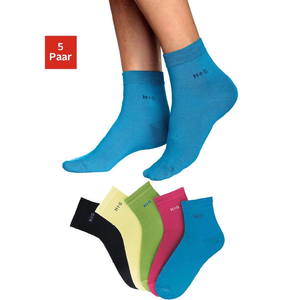 H.I.S Kurzsocken (Packung 5 Paar) mit Bündchen über dem Knöchel Jubiläumsangebot