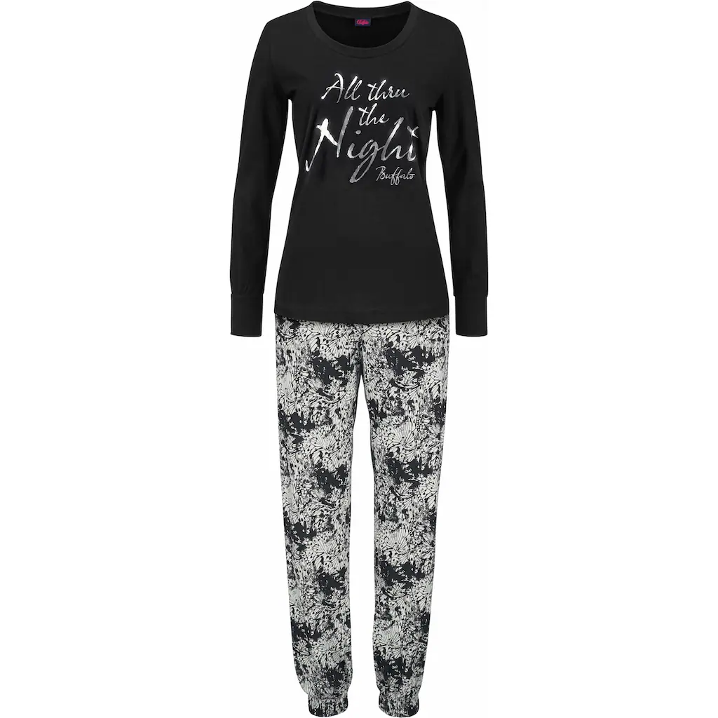 Buffalo Pyjama (2 tlg.) gemusterte Hose mit Eingrifftaschen bestellen Neuheiten