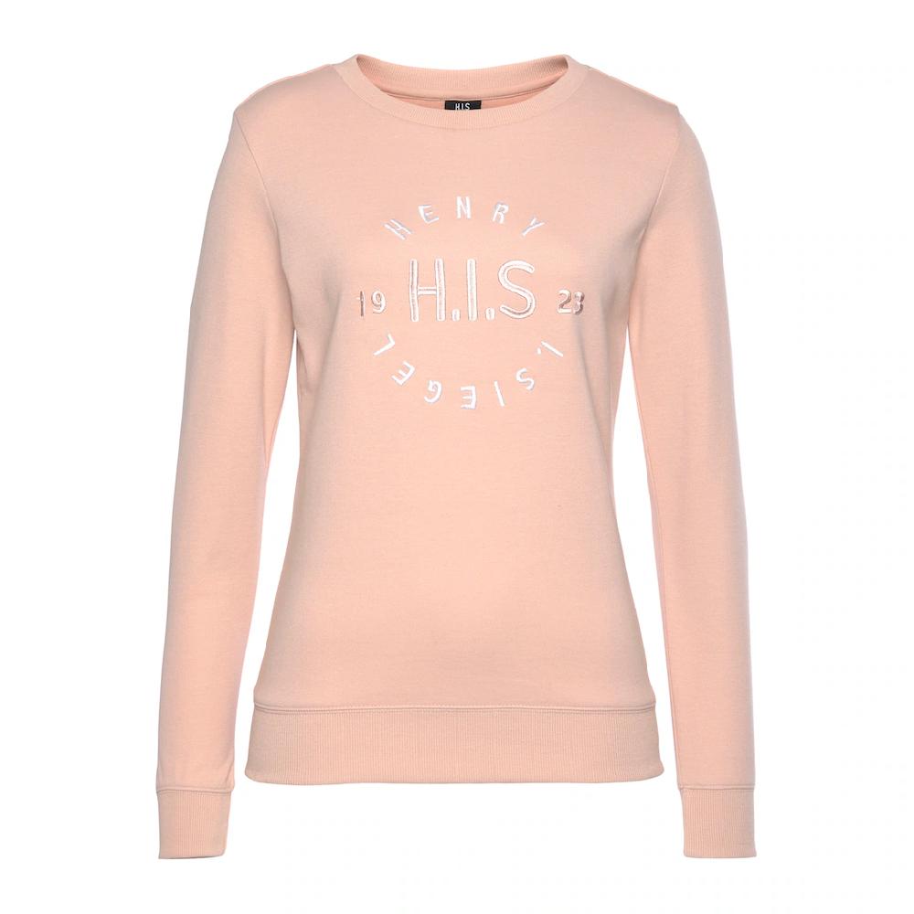 H.I.S Sweatshirt mit großer Logo Stickerei Loungeanzug Tiefpreis