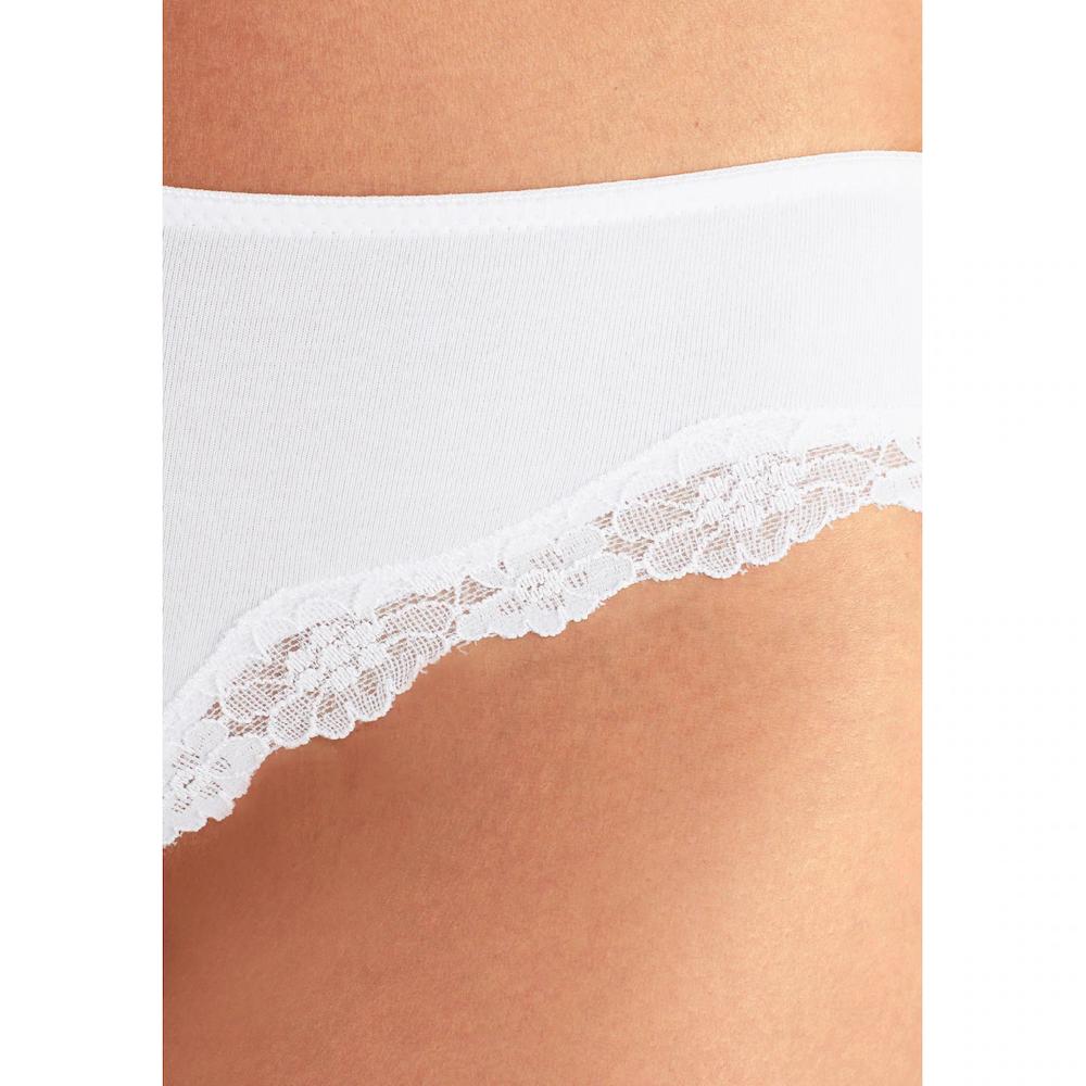 LASCANA Slip (3er-Pack) aus elastischer Baumwolle mit zarter Spitze online bestellen Neueste Stile