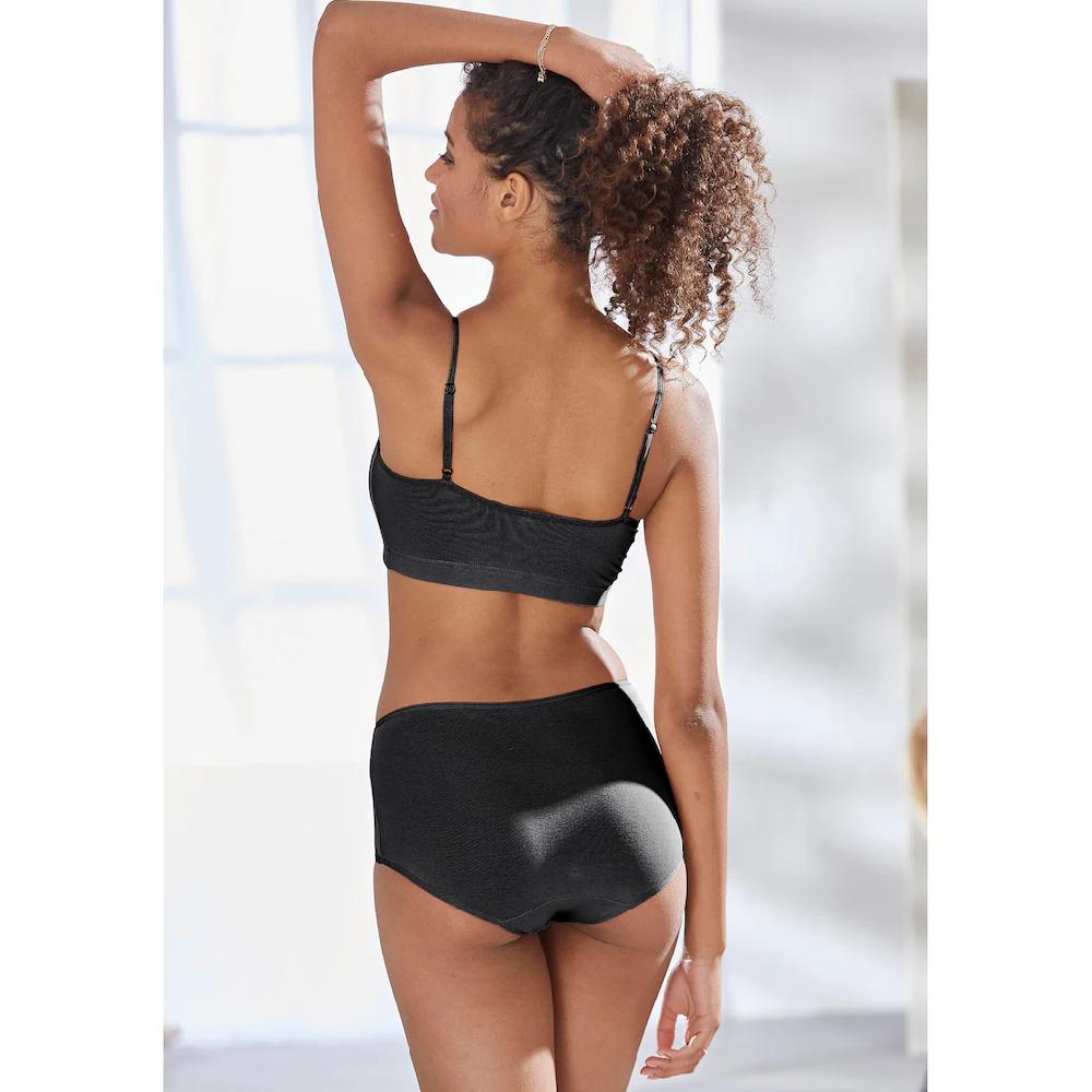 LASCANA Taillenslip (4er-Pack) aus elastischer Baumwolle ▷ für Begrenzt auf 3 Tage