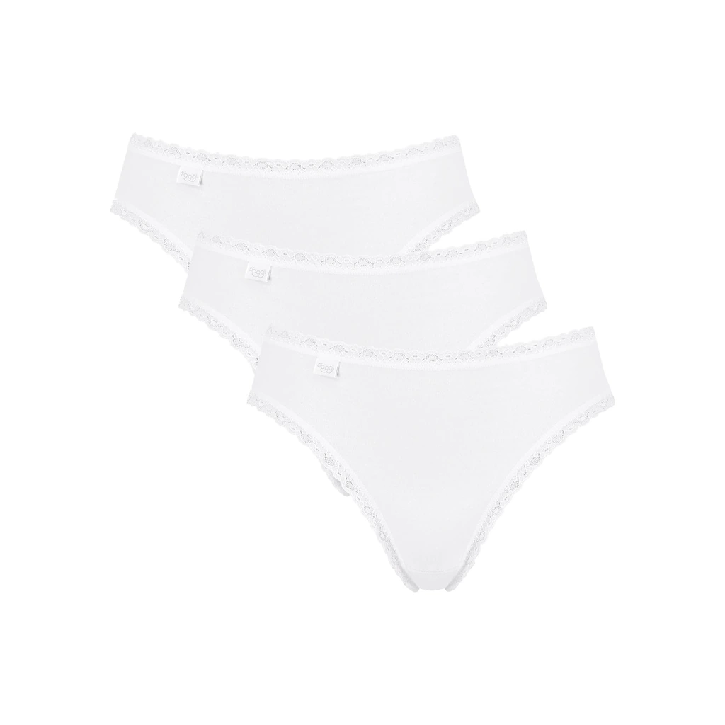 sloggi Taillenslip »24/7 Cotton Lace Tai C3P« (3er Pack) feines Spitzenbündchen flache Nähte online kaufen