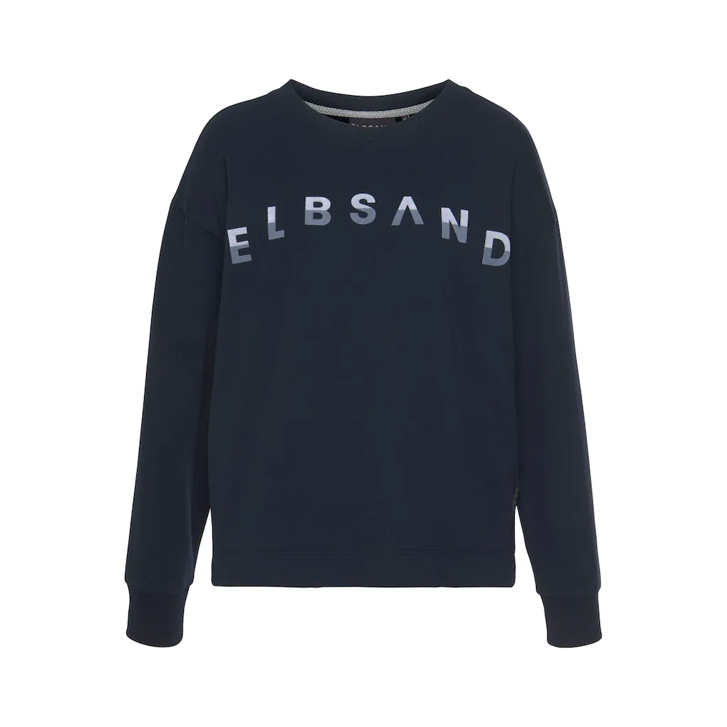 Elbsand Sweatshirt »Sontje« mit Flockprint vorne sportlich-casual Kostenloser Versand