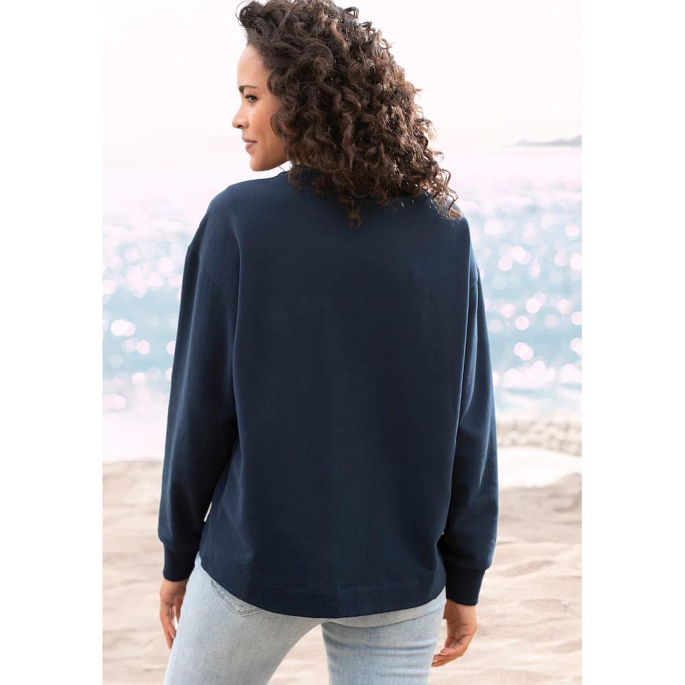 Elbsand Sweatshirt »Sontje« mit Flockprint vorne sportlich-casual Kostenloser Versand