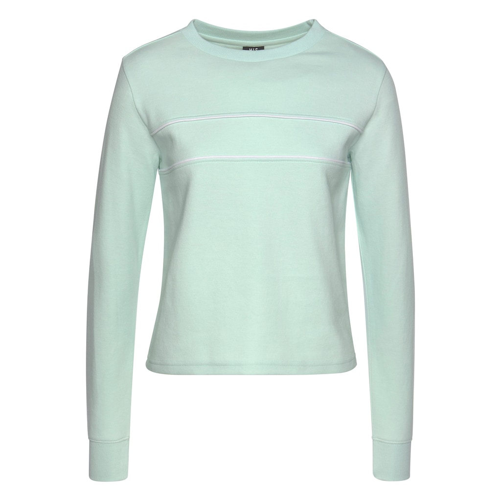 H.I.S Sweatshirt mit Piping Loungeanzug Preisnachlass