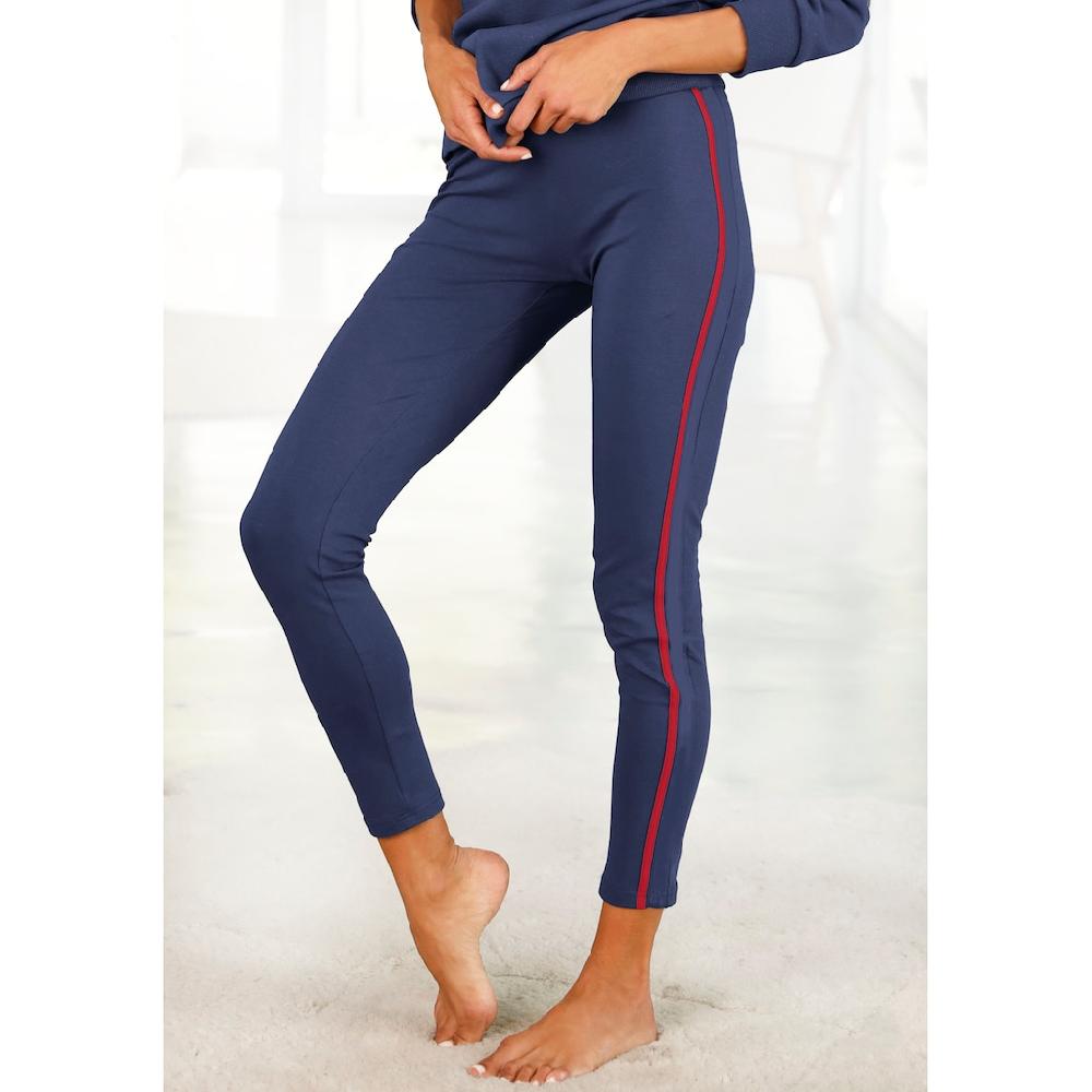 H.I.S Leggings Seitliche Streifeneinsätze in Kontrastfarben