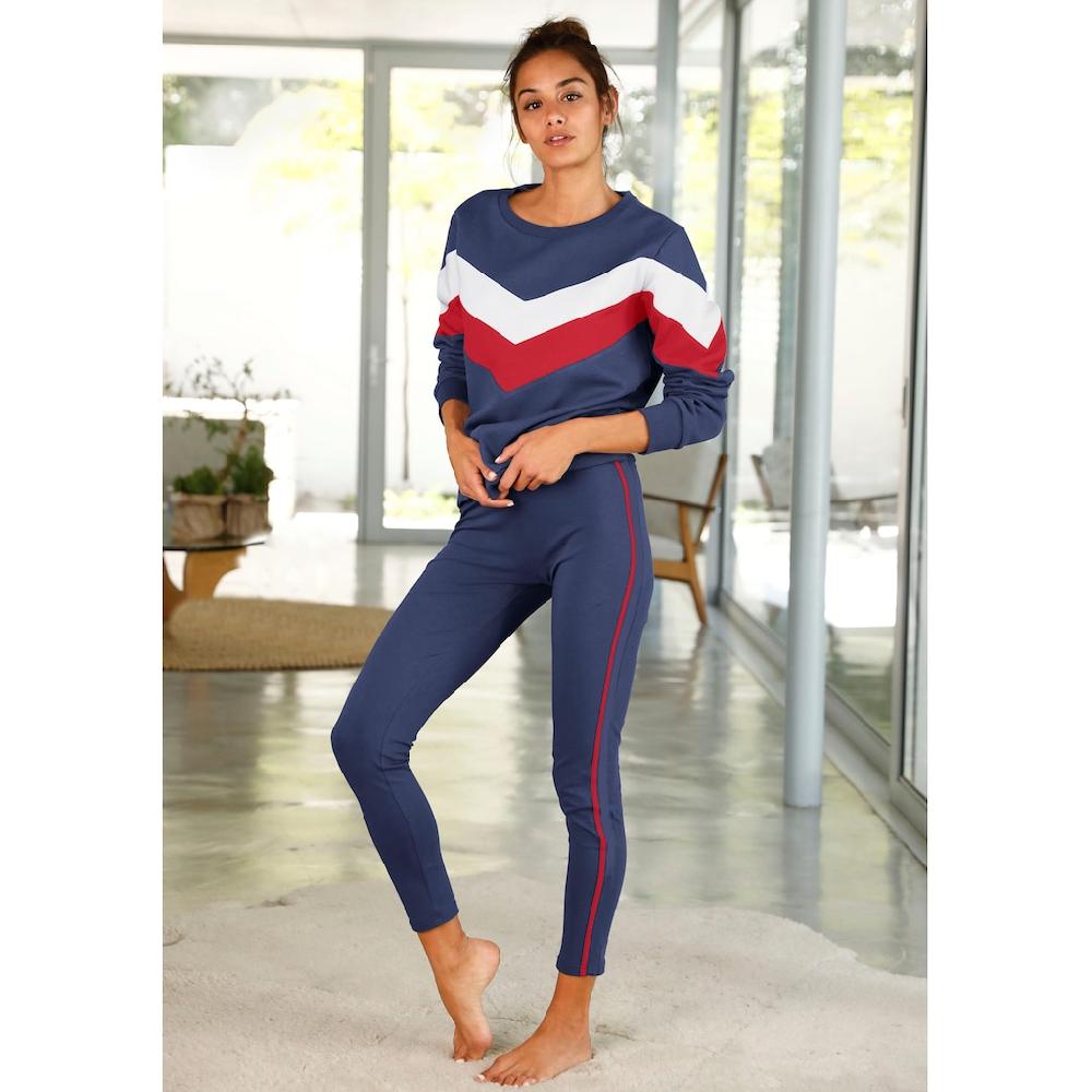 H.I.S Leggings Seitliche Streifeneinsätze in Kontrastfarben Weihnachtsangebot