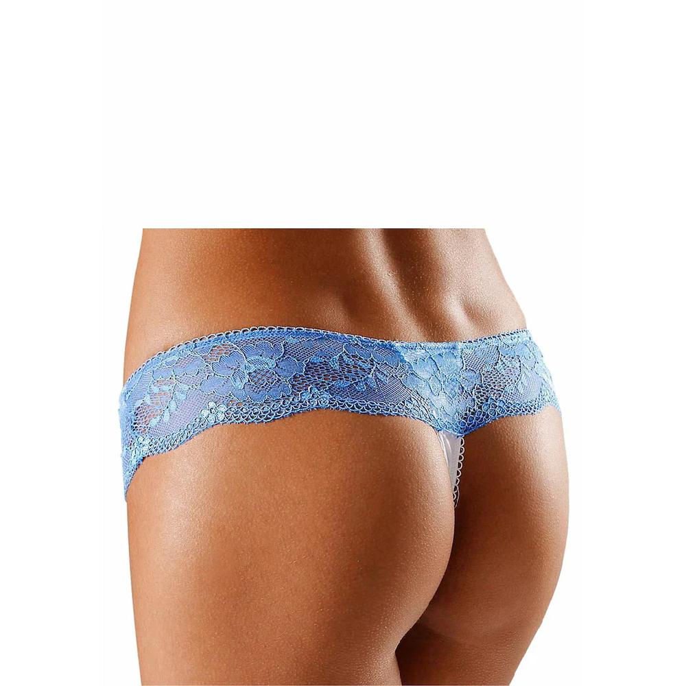 LASCANA String mit breitem Bund aus blumiger Spitze Dessous bestellen Jubiläumsangebot