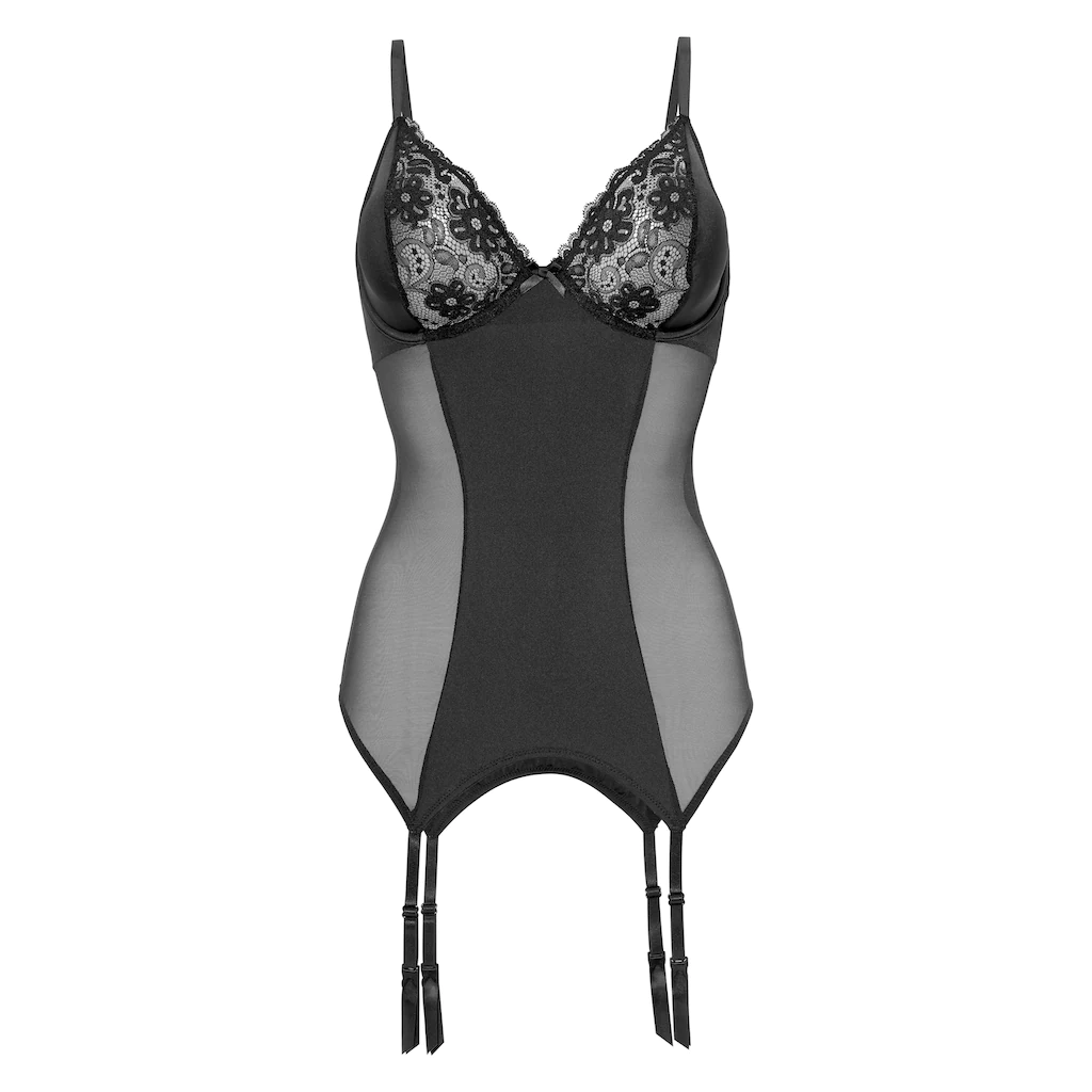 petite fleur gold Set: Corsage (2 tlg. mit String) mit Strapshaltern sexy Dessous Reizwäsche ▷ für Bis zu 50% Rabatt