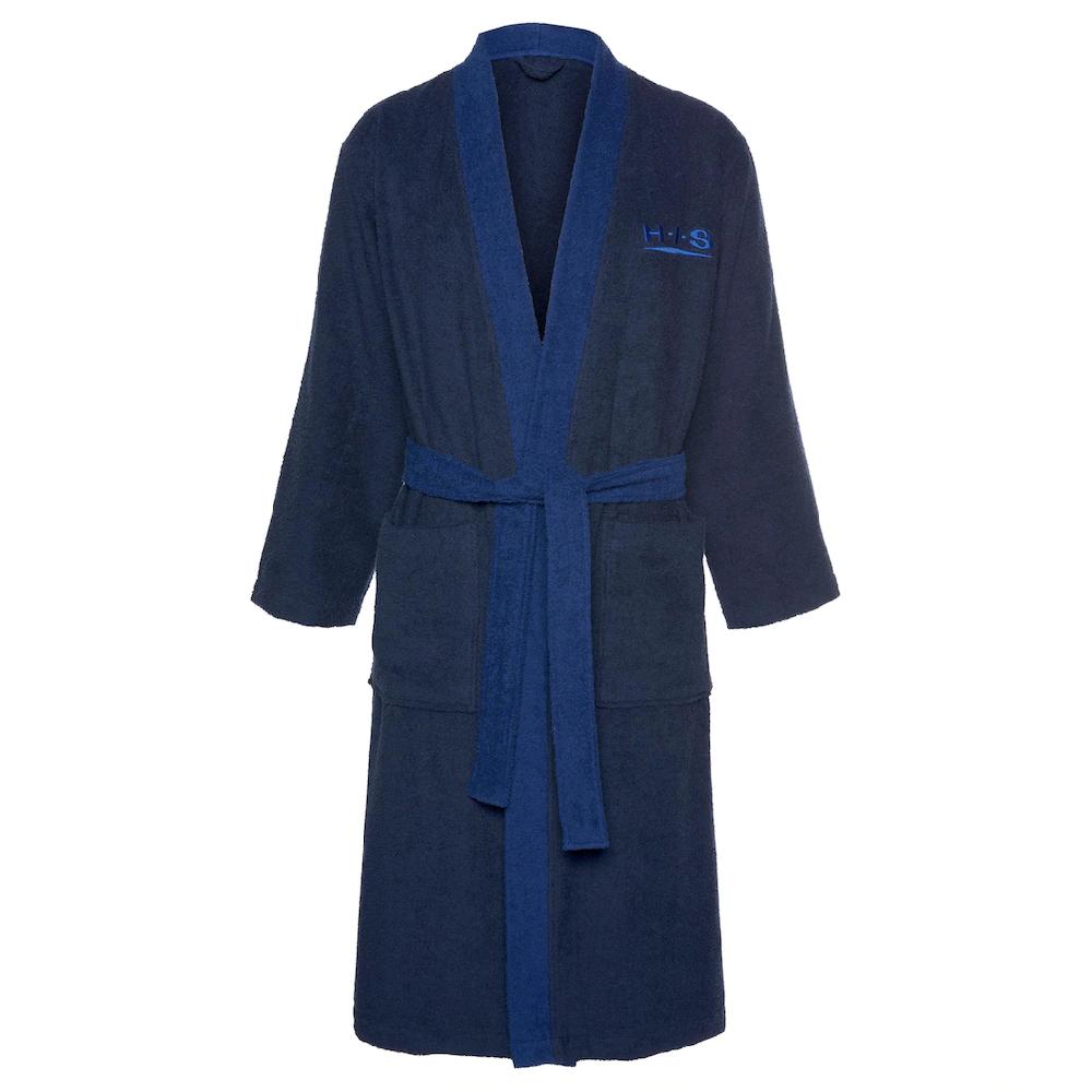 H.I.S Unisex-Bademantel »Hannes ideal für Sauna & Spa Hotelbademantel Morgenmantel« (1 St.) für Damen & Herren lang mit Taschen S-3XL Nur noch ein Tag übrig
