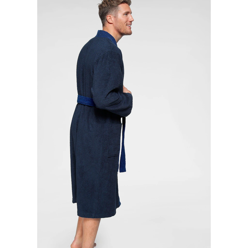 H.I.S Unisex-Bademantel »Hannes ideal für Sauna & Spa Hotelbademantel Morgenmantel« (1 St.) für Damen & Herren lang mit Taschen S-3XL Nur noch ein Tag übrig