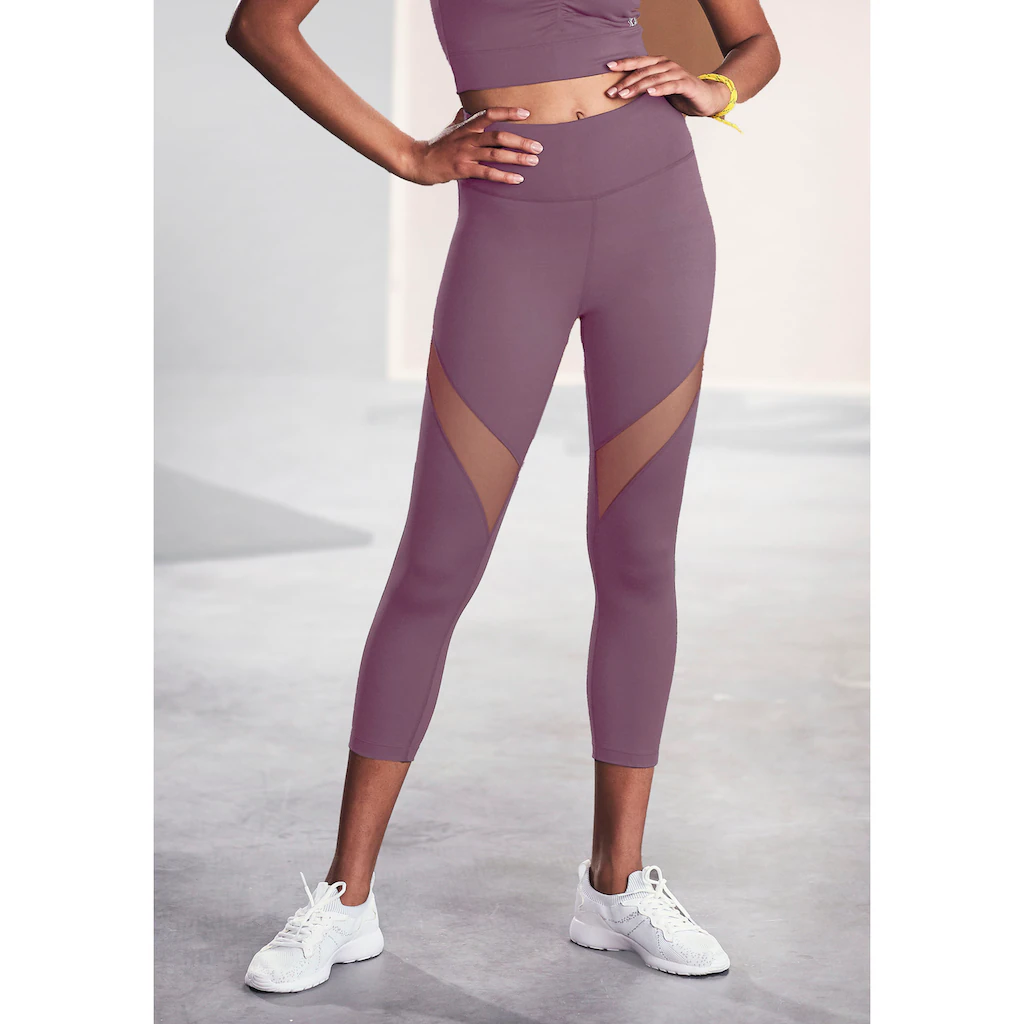 LASCANA ACTIVE Caprileggings mit kleiner Raffung Loungewear Kostenloser Versand international