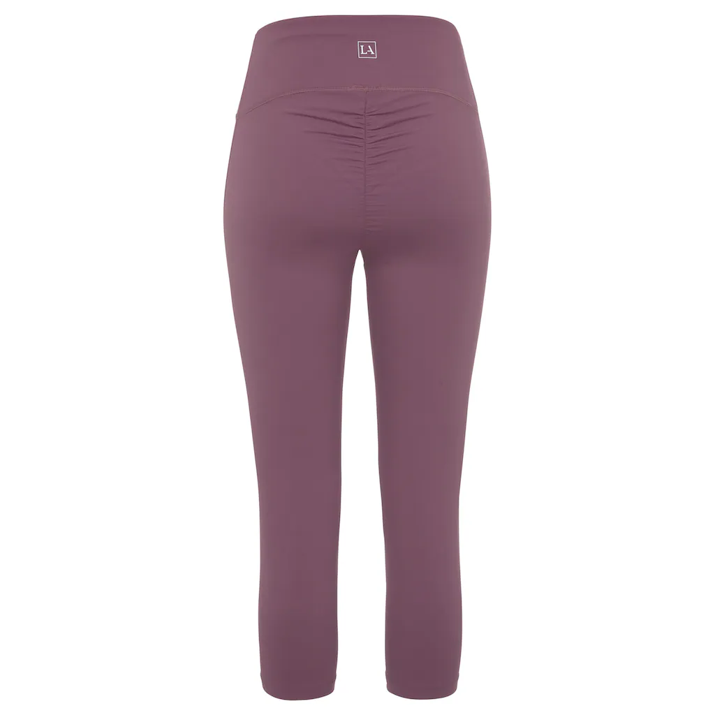 LASCANA ACTIVE Caprileggings mit kleiner Raffung Loungewear Kostenloser Versand international