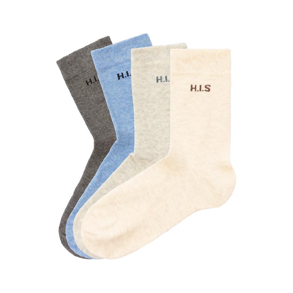 H.I.S Socken (Packung 4 Paar) ohne einschneidendes Bündchen online kaufen Fabrikladen